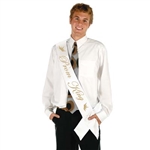 Prom King Satin Sash