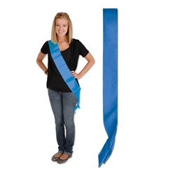 Blue Satin Sash