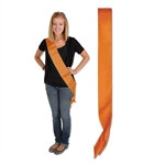 Orange Satin Sash