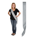 Silver Satin Sash