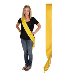 Yellow Satin Sash