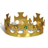 Plastic Jeweled Kings Crown Gold