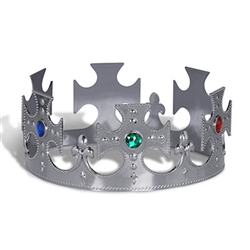 Plastic Jeweled King's Crown (1/pkg)