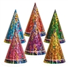 Prismatic Party Hats (6/Pkg)