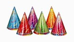 Prismatic Party Hats (6/Pkg)