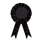 Black Rosette Award Ribbon