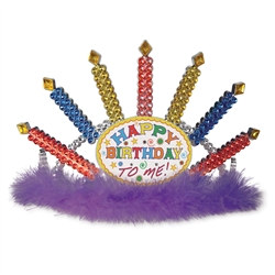 Plastic Light-Up Happy Birthday Tiara