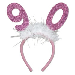 Number 90 Glittered Boppers with Marabou