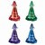 Fringed Foil Happy Birthday Party Hats, 13in