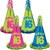 Fringed Foil Sweet 16 Party Hats