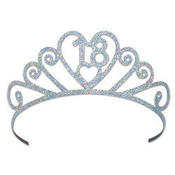 Glittered Metal 18 Tiara