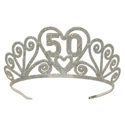 Glittered 50 Tiara