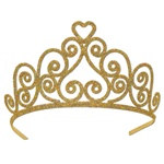 Heart Gold Glittered Tiara