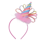 This colorful headband takes the normal party hat to a whole new level. It has beautiful shades of pink, blue, yellow and purple to give it a magical look. Comes one headband per package.