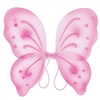 These pink Nylon Fairy Wings will complete any fairy or butterfly costume out there. With glitter embellishments, these fun wings are sure to please anyone. More colors are available.