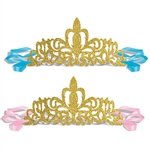 Now everyone who attends can be party royalty with our Princess Glittered Tiaras.  These tiaras are gold glittered and made from heavy duty flexible cardstock, so one size fits most.