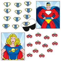 No matter who your child's favorite hero is, you'll be the real Super Hero when you set up this Hero Party Games set.