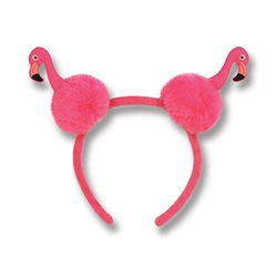 Looking for a fun way to feel like your in a sunny place with palm trees swaying in the breeze?  This Flamingo Pom-Pom Headband is just the ticket.  Great for tropical themed parties, or just for fun, your fancy will take flight!