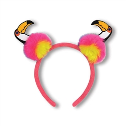 Looking for a fun accessory for your Luau or Jungle themed party that's easy to wear?  Try this Toucan Pom-Pom Headband, it's definitely something to "tweet" about!   One size fits most.