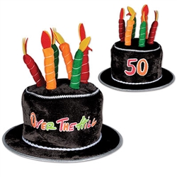 Plush 50 Over-The-Hill Birthday Cake Hat