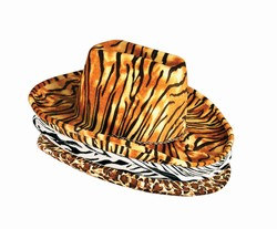 Animal Print Cowboy Hat (1/pkg)