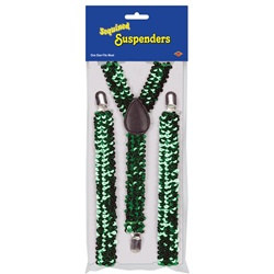 Green Sequined Suspenders