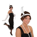 White Flapper Headband