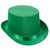 Green Satin Deluxe Top Hat