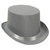 Gray Satin Deluxe Top Hat
