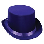 Purple Satin Deluxe Top Hat