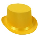 Yellow Satin Deluxe Top Hat