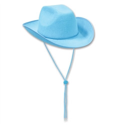 Turquoise Felt Cowboy Hat