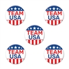 It's all about the Patriotic Pride, and what better way to wear your pride on your chest than these Team USA Party Buttons?  Each package comes with 5 2.25 inch metal buttons.  The buttons have standard safety pin closures. Intended for adults only.
