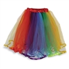 You're sure to feel like dancing with this Rainbow Tutu on!  Have fun and celebrate with  this colorful and vibrant one size fits most accessory.  Browse our rainbow themed party supplies to create a complete Rainbow experience.