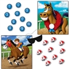 You'll be off to the races with this fun 2-in-1 Horse racing party game!  Choose your challenge: Pin the derby helmet on the jockey or the ribbon on the horse.  There can only be one winner but everyone is guaranteed to have fun!