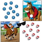 You'll be off to the races with this fun 2-in-1 Horse racing party game!  Choose your challenge: Pin the derby helmet on the jockey or the ribbon on the horse.  There can only be one winner but everyone is guaranteed to have fun!