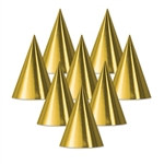 Gold Foil Cone Hat