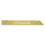 Make sure the guest of honor is ready for her big night with this Bachelorette Glittered Sash.  This one size fits most sash is sure to bring a smile to all the party goers and leave no doubt of who's getting hitched!  Reusable with care.