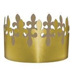 Gold Foil Fleur De Lis Crown (1/pkg)