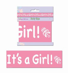 Its A Girl Party Tape, 3inx20ft