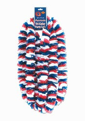 Red, White, and Blue Patriotic Poly Leis, 2 inches x 36 inches (4/pkg)