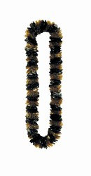 Soft-Twist Black and Gold Poly Leis (sold 100 per box)