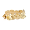 The Fabric Roman Laurel Wreath is an economical costume accessory to transform you to Greek or Roman times. The gold fabric leaves are attached to an elasticized band, forming a headpiece that will fit most adults. Not eligible for returns.