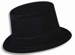 Black Velour Topper Hat