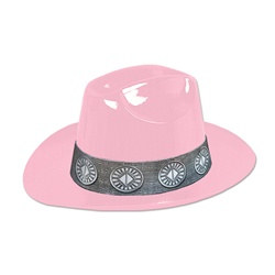 Pink Plastic Cowgirl Hat