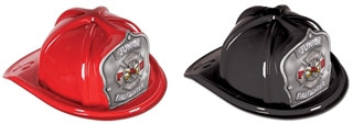 Junior Firefighter Hat - Silver Shield (Select Helmet Color)