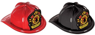 Plastic Firefighter Hat with Firefighter Shield (Choose Color)