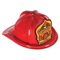 Red Junior Firefighter Hat (Eagle Shield)