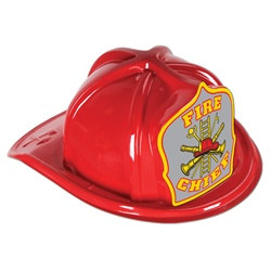 Red Fire Chief Hat (Gray Shield)