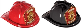 Junior Firefighter Hat with Red and Gold Shield (Choose Color)